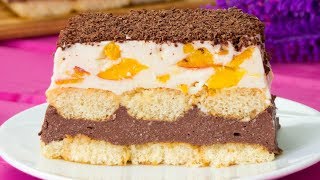 È irresistibile torta di ricotta con biscotti savoiardi e cioccolato  SaporitoTV [upl. by Aynosal752]