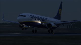 Ryanair Boeing 737 Landing at Stockholm Skavsta Airport  XPlane 12 [upl. by Katrine112]