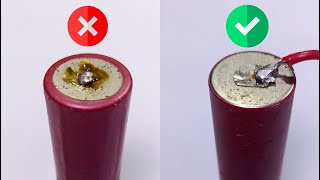 how to solder 18650 perfectly every time [upl. by Araek]