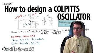 Colpitts Oscillator Circuit Analysis 7  Oscillators [upl. by Alekin]