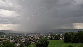 14052024  Gewitter Schälchlihoger Urdorf  1750  1853h [upl. by Ayotl]