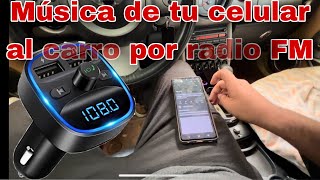 Transmisor Bluetooth Fm Para Auto  Como tener música en TU AUTO sin auxiliar ESTEREO SIN BLUETOOTH [upl. by Caye]