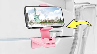 Perilogics Airplane Phone Holder Review  Best Air Travel Smartphone Mount [upl. by Areit]