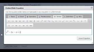 How to use the Instructure Canvas Equation Editor [upl. by Greenman]
