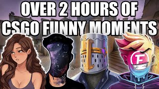 OVER 2 HOURS OF CSGO FUNNY MOMENTS [upl. by Adiehsar]