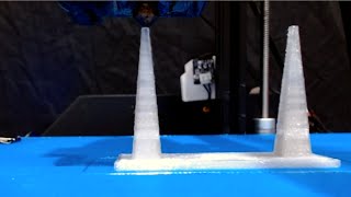 3D Printing PET  Retraction tower test with Extrudinaire Pellet Extruder [upl. by Grane]