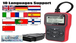 Car Diagnostic Tools OBD2 Code Reader V100 Plug and Play OBD 2 Review [upl. by Araz105]