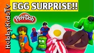 Lego Emmets PLAYDOH Surprise Egg [upl. by Eissirc]