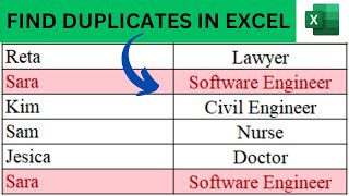 How to Find Duplicates in Excel  Highlight Repeated names in MS Excel [upl. by Einnahpets]