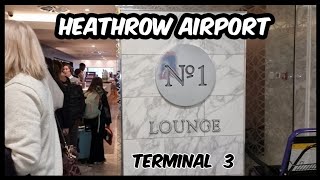 No1 Lounge Terminal 3 Heathrow Airport [upl. by Lyrpa337]