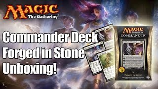 MTG  Forged in Stone Commander Deck 2014 Unboxing amp Review [upl. by Anitsyrhc203]