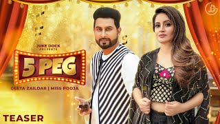 5 Peg  Geeta Zaildar  Miss Pooja Teaser Jassi X  Releasing On 10th Feb 2022  Juke Dock [upl. by Assirram]