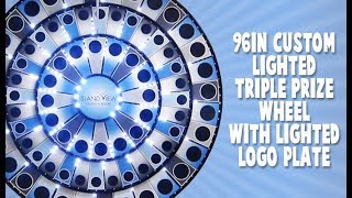 96in Custom LED Triple Prize Wheel by SpinningDesigns Inc [upl. by Lajib]