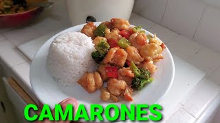 CAMARONES CON VEGETALES CocinandoconFrancisco [upl. by Damiani658]