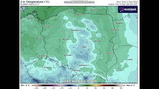 Pogoda na 5 dni Animacja prognoz temperatury [upl. by Nanaj]