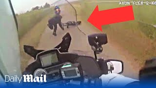 Police chase down man going 100kmh on escooter after he crashes [upl. by Nancy]