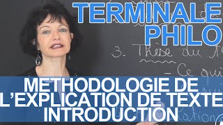 Méthodologie de lexplication de texte  introduction  Philosophie  Terminale  Les Bons Profs [upl. by Dnalrag]