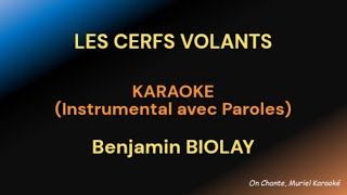 LES CERFS VOLANTS BENJAMIN BIOLAY KARAOKE [upl. by Rafael]