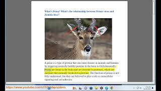 Whats Prion Zombie deer Zombie deer disease [upl. by Tama]