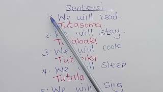 Swahili Future tense  ta Part 1 with simple sentenceskiswahili education [upl. by Malloch]