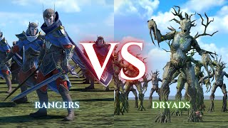 WARHAMMER III Total War  Rangers VS Dryads [upl. by Yrellam900]