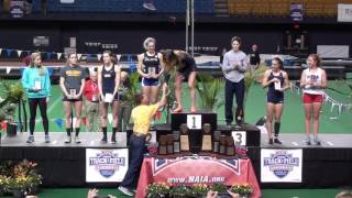 2016 NAIA Indoor  Womens Pole Vault  Awards Ceremony [upl. by Htebasil]