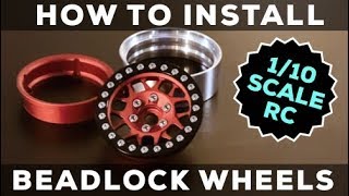 HOW TO INSTALL ASSEMBLE RC BEADLOCK WHEELS  RC ROCK CRAWLER [upl. by Melva727]