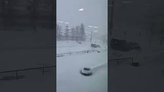 Snow storm in Jessheim Norway 17012024 [upl. by Neeluj855]