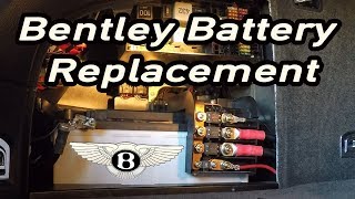 Bentley Continental GT Battery 2 Replacement and Service Location [upl. by Neenej]