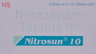 Nitrosun 10 Tablets  Medicine for Insomnia  Uses Dose Side Effects Precautions  MedPharma 24x7 [upl. by Brooks]