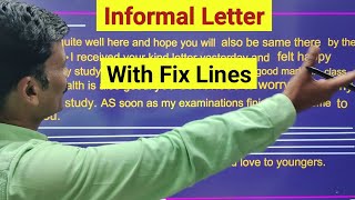 Informal Letter Fix Lines  Letter writing in English Letter format [upl. by Masson471]