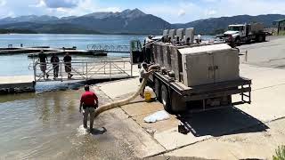 Fish Waterslide Emergency Trout stocking Dillon Reservoir Colorado 8724 [upl. by Alvera]