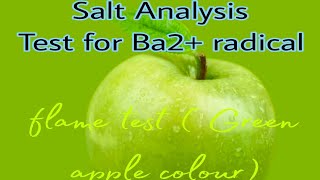 Salt analysisgreen 🍏 colour confirmative test of Ba2radicalclassclass12 [upl. by Ammeg507]