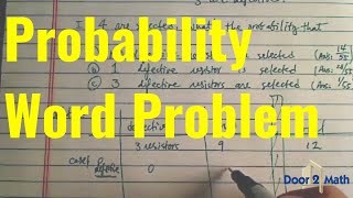 EASY WAY TO SOLVE PROBABILITY WORD PROBLEMS  Stats and Series [upl. by Michale]