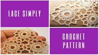 Lace of openwork motifs How to crochet Tutorial [upl. by Aires]