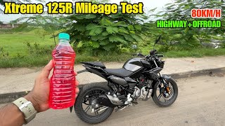 Hero Xtreme 125R Mileage Test  Xtreme 125R Update Model Mileage Test [upl. by Nessa]