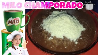 Easy Recipe MILO CHAMPORADO with POWDERED MILK [upl. by Neras275]