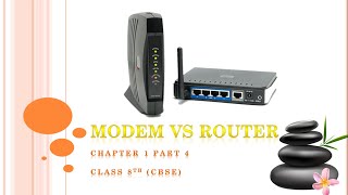 Modem vs Router CBSE  Class 8th [upl. by Thill371]