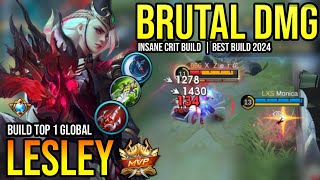 LESLEY BEST BUILD 2024  BUILD TOP GLOBAL LESLEY GAMEPLAY  MOBILE LEGENDS✓ [upl. by Anivek]