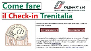 Come fare il Check in Online di Trenitalia [upl. by Merissa]