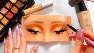 ASMR Makeup on MANNEQUIN 😴 ASMR Doing Your Makeup 💄 Layered Sounds Makeup Tutorial Application [upl. by Krissie]