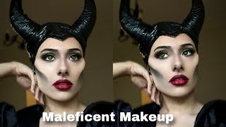 Maleficent Halloween Makeup [upl. by Eimme]