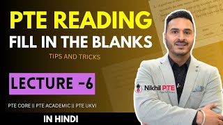 LECTURE 6  PTE READING FILL IN THE BLANKS TIPS AND TRICKS IN HINDI  PTE BY NIKHIL [upl. by Leur968]