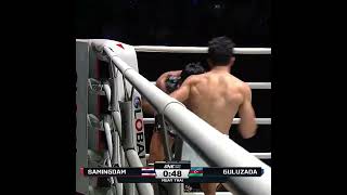 Putting on a SHOW 👏 Akif Guluzada styles on Samingdam for the firstround TKO [upl. by Ahsinawt]