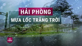 Siêu bão Yagi đã đổ bộ trực tiếp vào Hải Phòng mưa xối xả trắng trời gió rít từng chặp  VTC Now [upl. by Saba11]