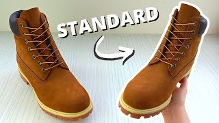 How To Lace Timberlands STANDARD Way [upl. by Argent920]