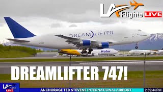 Dreamlifter 747 Arrives at Anchorage [upl. by Eerol]