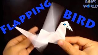 How to Make an Origami Flapping Bird  Robs World [upl. by Anaujnas487]