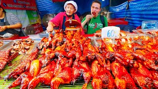 Thai Street Food  DINO BARBECUE at Thailand’s Extreme Food Fair [upl. by Angelita]