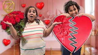 Valentines Day Disaster Kids Ruined Moms Romantic Surprise The Zontay Family Show [upl. by Ettelliw]